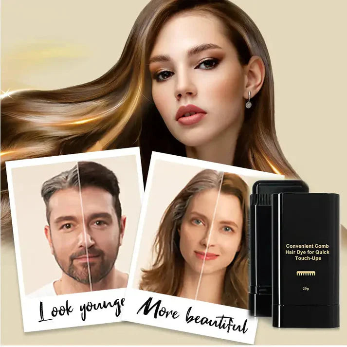 Fast Black Hair Comb Dye – Instant Color in Minutes - Easy Application