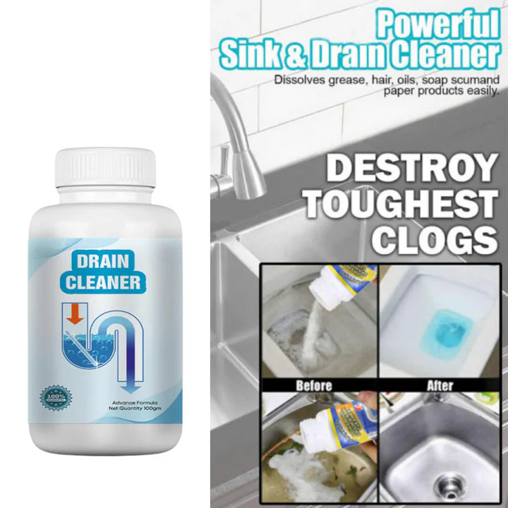 Powerful Drainage, Sinks & Pipes Blockage Removal Powder (Buy 1 Get 1 Free)
