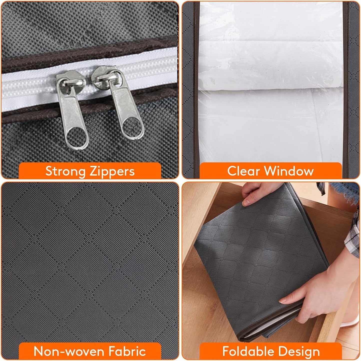 (Pack of 4) Storage Organizer Bags - 100GSM