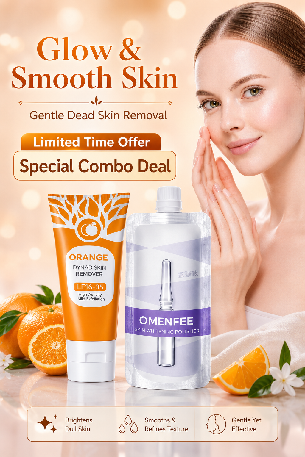 Orange Enzyme Gel + Omenfee Whitening Polisher | Special Combo Offer