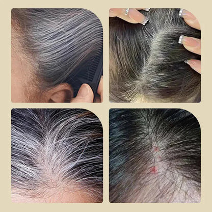 Fast Black Hair Comb Dye – Instant Color in Minutes - Easy Application