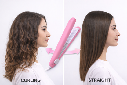 Mini 2-in-1 Hair Straightener & Curler (Travel Friendly)